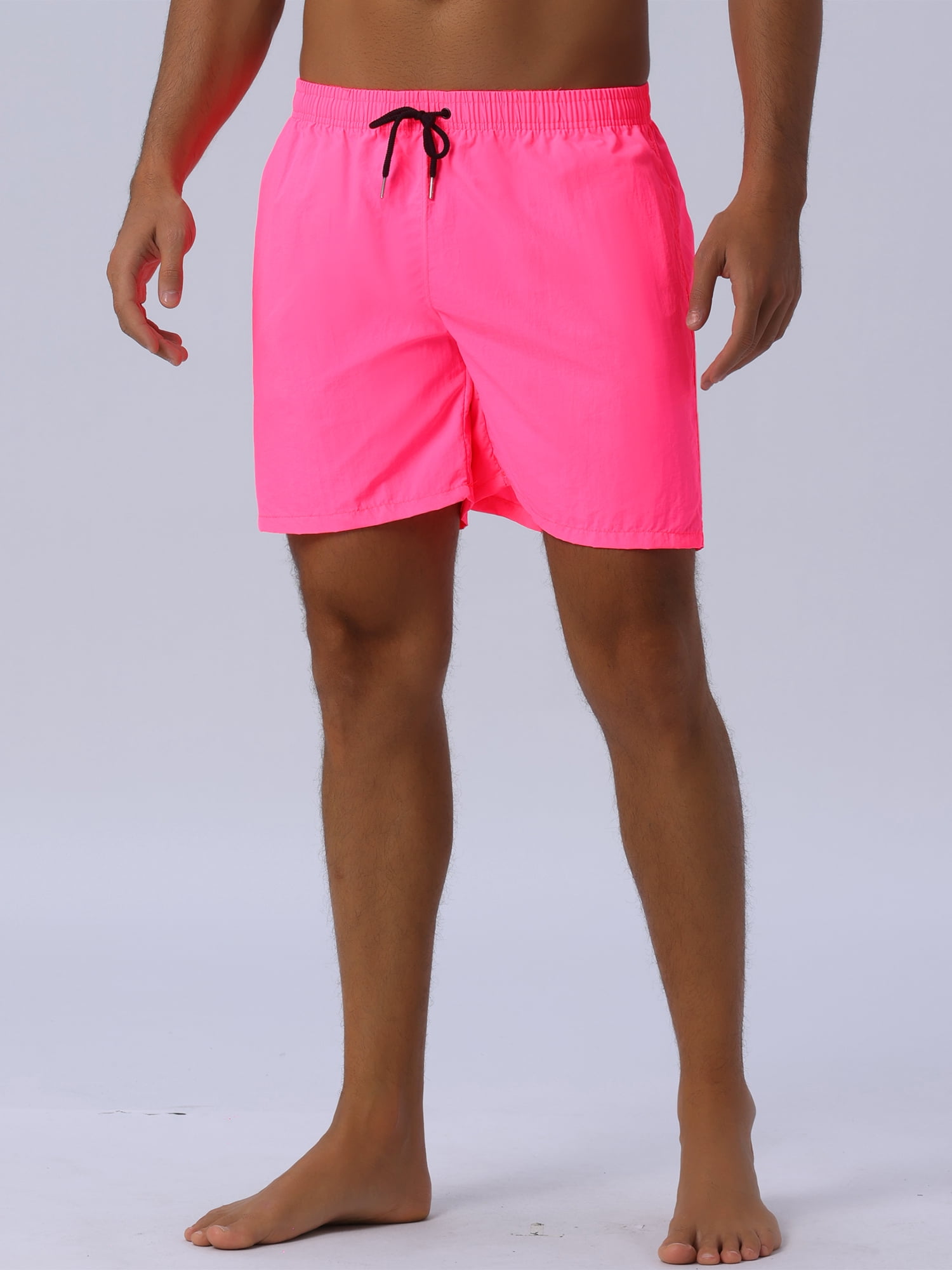 DARING DIVA Men's Elastic Waist Drawstring Surfing Board Shorts 28 Pink