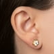thumbnail image 2 of Aretes de oro 14k GIALLO Broquel Agua de flor de oro amarillo brillante con madre perla y circonia, 2 of 4