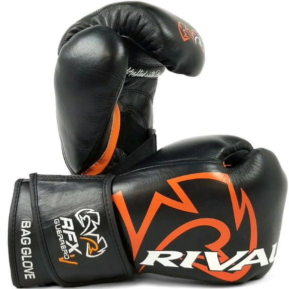 Rival Boxing RFX-Guerrero-V HDEF Bag Gloves - 10 oz- Black/Orange
