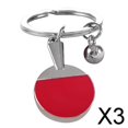 thumbnail image 1 of Paquete De 3-6 Mini Llavero Colgante De Tenis De Mesa Llavero Regalo - Rojo 3 piezas, 1 of 8