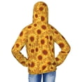 thumbnail image 4 of Xecao Vintage Leopard Print Sunflower Print Fishing Shirts for teenager Long Sleeve UV Sun Protection Hoodie with Zipper Outdoor Hiking Shirts-Large, 4 of 7