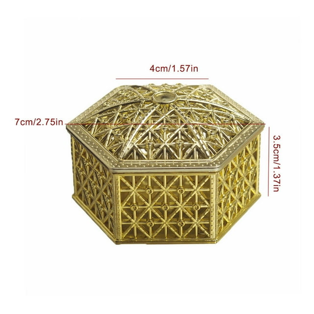 ziyahi Plastic Hexagonal Square Gift Box Wedding Favor Case Exquisite Appearance Large Capacity Smooth Lovely Candy Boxes for Chocolate Gold Hexagon