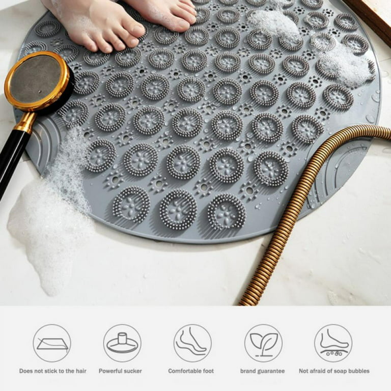 Textured Surface Round Non Slip Shower Mat Anti Slip Bath Mats