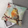 thumbnail image 7 of nygtbtfer Blue Purple Cream Bird Floral Pillow Covers Watercolor Floral Birds Couch  Pillow Cases Rustic Animal Modern Throw Pillow Covers Farmhouse Home Decor for Room Bedroom Cushion Outdoor White, 7 of 7