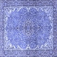 thumbnail image 1 of Ahgly Company Machine Washable Indoor Square Persian Blue Traditional Area Rugs, 7' Square, 1 of 4