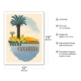 thumbnail image 2 of Islas Canarias (Canary Islands) - Palm Trees and Cactus - Vintage Travel Poster c.1950s - Bamboo Fine Art 290gsm Paper (Unframed) 12x16in, 2 of 4