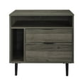 thumbnail image 4 of Walker Edison Modern Nightstand with Drawers and Shelves, Slate Grey, 4 of 12