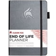 thumbnail image 1 of Planificador de fin de vida Clever Fox Cuaderno de arreglos finales Tapa dura tamaño A5 plata y negro, 1 of 3