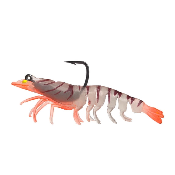 Soft Shrimp Fishing Lure, Lead Weighted Lifelike Prawn Shape 3.15 in 8g to Catch Snakehead Topmouth Culter Outdoors Freshwater Saltwater Tackle Gear Equipment.