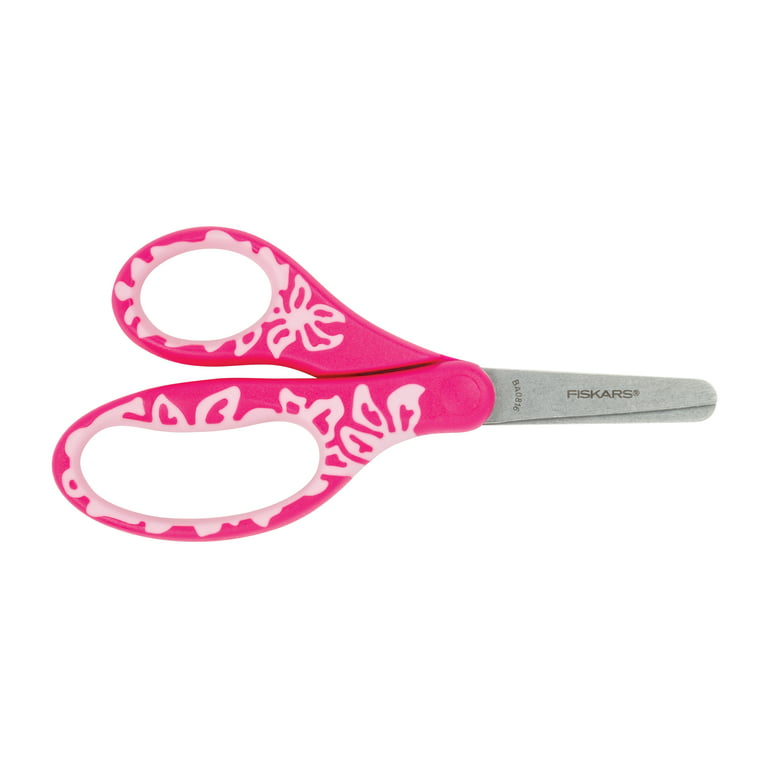 Fiskars 5 Blunt Tip Kid Scissors - 5 Overall Length - Left/Right -  Blunted Tip - Shiny Pink - 1 Each - Thomas Business Center Inc