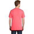 thumbnail image 2 of Port & Company Pigment Dyed Pocket Tee (PC099P) Neon Coral, M, 2 of 2