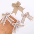 thumbnail image 3 of 5/10 Uds. Envoltura de regalos lazos de cinta de yute Vintage para manualidades DIY cinta de encaje de arpillera de Yute Natural decoración de boda de Navidad hogar, 3 of 3