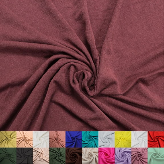 60" Wide Crepe Viscose Spandex Fabric by the Yard, 220 GSM, Medium-weight - Soft 2-Way Stretch Fabric for Dresses, Pants, Tops, Costumes & DIY Sewing Projects