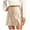 Beige, variant on Kaemgyyd Mini Skirts for Women Satin Silk High Waisted Split Slit Hem A-Line Fashion Party Short Skirt