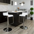 thumbnail image 4 of Contemporary White Plastic Adjustable Height Barstool with Chrome Drop Frame, 4 of 6
