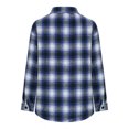 thumbnail image 5 of Women's Jackets Lightweigh Athletic Casual Plaid Pocket Loose Long Sleeved Button Shirt Top Long Sleeved Top, 5 of 6