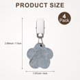 thumbnail image 3 of Uxcell 4-Pack Pesas para Manteles, Pesas de Mármol de 2.95 Pulgadas con Clips Metálicos para Decoración [Gris, Flores de Ciruelo], 3 of 6
