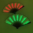 thumbnail image 3 of YAOBAMM Plastic Material Light Fan Luminous LED Light Foldable Glowing Strong Hinge 12V 8 Inch KTV Bar Club Performance Prop Hand, 3 of 7