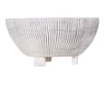 thumbnail image 5 of 3R Studios Fluted Distressed Cream Footed Terracotta Planter, 5 of 11