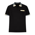 thumbnail image 3 of ohmzyzo Polo Shirts for Men Lightweight Short Sleeve Collared Button Down Golf Tops Summer Slim Fit Athletic Sports Basic Tees with Pocket L, 3 of 5
