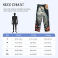 thumbnail image 2 of Cauagu Moon Flower White Owl Mens Pajama Pants Sleep & Lounge Pants,PJ Bottoms with Pockets-Medium, 2 of 7