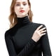 thumbnail image 1 of Camisas térmicas suaves y ligeras de manga larga con cuello alto informal para mujer, 1 of 7