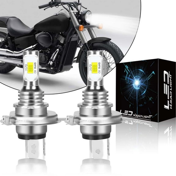 FZPJJNB For Honda Shadow VT750 Series 1998-2017 2X 9003 H4 LED Headlights Bulb White YTB,Motorcycle Light,Pack of 2