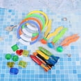 thumbnail image 2 of EASTIN 1Pairs Multi-color Swimming Pool Throwing Diving Toys Underwater Rings Diving Circle Set, 2 of 7