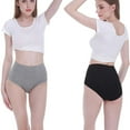 thumbnail image 3 of WCJM Women's nylon underwear including 5x underwear Gray White Khaki Purple Black Polyester 5 Pieces Women Comfortable Lingerie Temptation Mid-waist Panties Underwear, 3 of 3