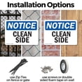 thumbnail image 3 of (2 Pack) Clean Side OSHA Notice Sign 24 Inch X 18 Inch Plastic Sign, Weather Resistant, UV Protected for Workplace, Business, and Construction Site, Made in the USA, 3 of 8