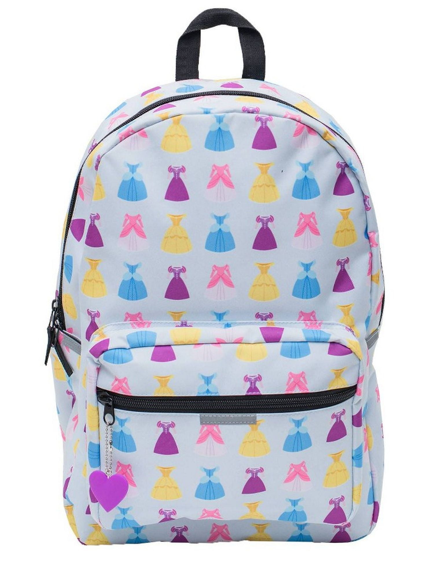 Disney Princess Colorful Ball Gown 18" Backpack with Laptop Sleeve