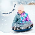 thumbnail image 5 of Slippery Racer ProDisc 26 Inch Metal Saucer Sled with Rope Handles, Blue, 5 of 9