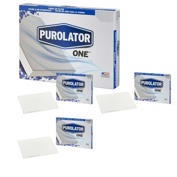 3 pc Purolator ONE C36286 Cabin Air Filters for 811 HVAC Heating Ventilation Air Conditioning Vent Filters