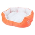 thumbnail image 3 of SugarBloom Washable Dog Bed Sofa Style, Plush Warm Soft Pet Bed for Medium Large Dogs, Non-Slip Bottom Litter Sleeping Bed with Removable Cover,Orange, 3 of 3