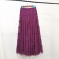 thumbnail image 4 of Wdgfv Womens Cotton 5 Tiered A Line Pleated Maxi Skirt Long Boho Gypsy Dance Skirts, 4 of 4