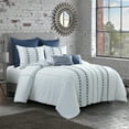 thumbnail image 2 of Your Lifestyle by Donna Sharp Trellis Horizontal Stripes Cotton Embroidered Decor Pillow, 2 of 7
