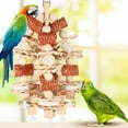 thumbnail image 2 of Bird Toys - Natural Corn Cob and Loofah Slices for Large Parrots, Like African Grey, Macaws, Cockatoos and Amazon Parrot - Wooden, 2 of 12