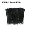 thumbnail image 2 of Bridas con cremallera para cables, 1000 piezas, bridas industriales de nailon con cremallera, bridas autoblocantes para el hogar, oficina, garaje, multipropósito, negro Adepaton CPB-US-DYP97-1, 2 of 5