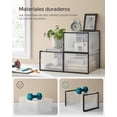 thumbnail image 2 of SONGMICS HOME Cajas de Zapatos Plástico, Juego de 18 Organizadores de Almacenamiento, Caja Zapatero Plástico Plegable y Apilable para Zapatillas hasta talla 46, Transparente y Negro, 2 of 7