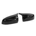 thumbnail image 3 of Door Mirror Cover Trim, Wearproof UV Resistant Waterproof 2pcs Rearview Mirror Cap Colorfast Lightweight  for Car Replacement for E71 X6 2008-2013 Carbon Fibe Style,Glossy Black, 3 of 7