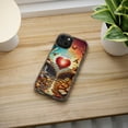 thumbnail image 5 of DistinctInk Clear Hybrid Case for Apple iPhone 14 (6.1" Screen) - Storing Treasures: Earthly vs. Heavenly Abundance - Tempered Glass Back, 5 of 8