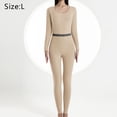thumbnail image 2 of Thermal Underwear for Women Fleece Lined Base Layer Pajama Set Cold Weather - Milk skin color - Milk skin color -L, 2 of 6