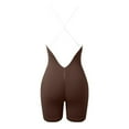 thumbnail image 7 of OSOLU Women's Sport Seamless Jumpsuit Yoga Jumpsuit Sleeveless Elastic Tracksuits Padded Gym Playsuit Ribbed Rompers For Fitness Jogging Coffee L, 7 of 7