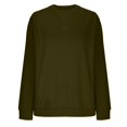 thumbnail image 4 of CONFREE Oversized Sweatshirts For Women Long Sleeve Ladys Sport Sweatshirt Solid Color Soft Spring Fall Clothes Shirts, 4 of 7