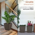 thumbnail image 6 of Alpine Corporation 13" x 14" Stone-Look Planters, Brown, Set of 2, 6 of 13