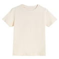 thumbnail image 2 of UACY Little Girls Boys Short Sleeve T-Shirt Cotton Solid Tees for Toddlers Solid Basic Cotton Crewneck Tee Workout Top Boys ﻿ (Beige, 13-14 Years), 2 of 9