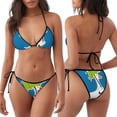thumbnail image 4 of Horeoi Goose Holding an Umbrella Pattern Women's Adjustable Bikini Set High-Cut Two-Piece Swimsuit for Beach Pool Party Tropical Vacation, 4 of 5