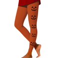 thumbnail image 2 of Halloween Orange High Waisted Leggings for Women Polyester,Spandex Full Length Capri Buttery Soft Yoga Pants for Workout Athletic 2XL, 2 of 4