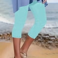 thumbnail image 2 of HAJWOH Capri Leggings for Women Cotton Leggings Stretch Summer Lightweight Casual Athletic Running Workout Yoga Pants, 2 of 7