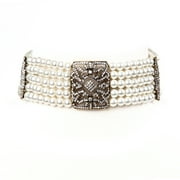 AMRITA SINGH JEWELRY Amrita Singh Elizabeth Simulated Pearl Choker Necklace, Cream